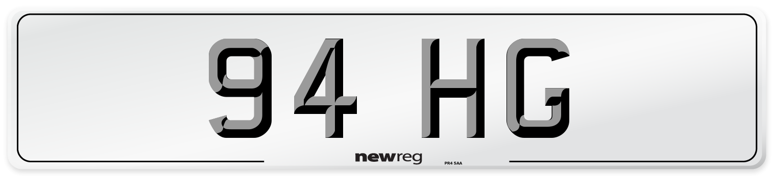 94 HG Number Plate from New Reg